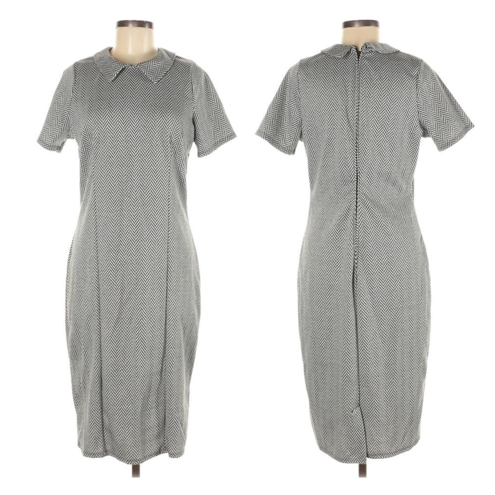 PIPHANY Harlem Houndstooth Midi Dress M